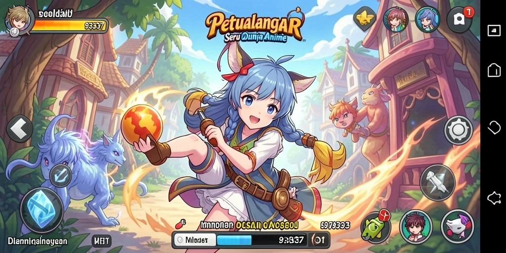 Tangkapan layar gameplay 93337 yang menampilkan aksi seru dalam dunia Anime.