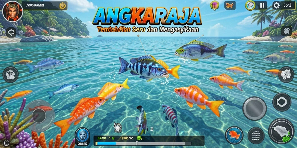 Tangkapan layar GAMEPLAY Tembak Ikan dalam ANGKARAJA.