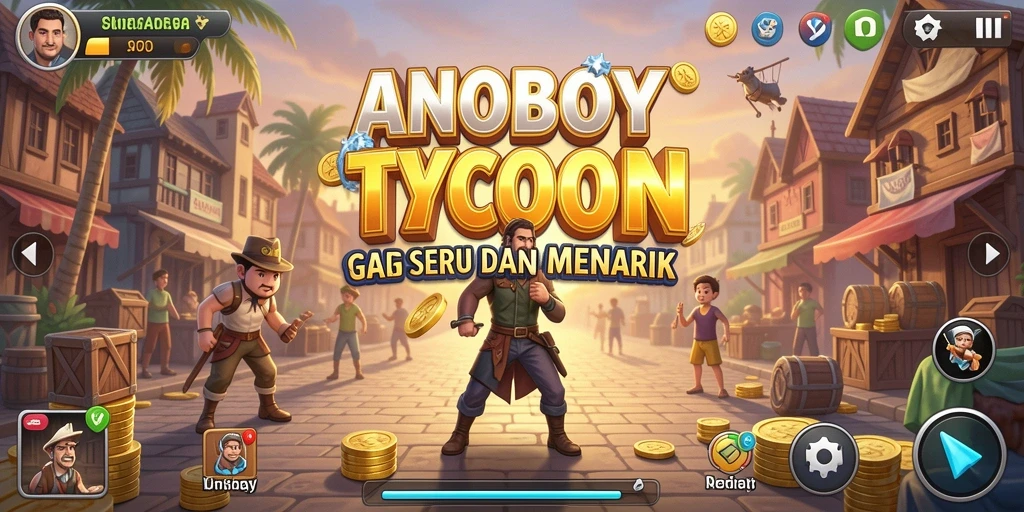 Screenshot ANOBOY menampilkan gameplay Tycoon yang menarik.