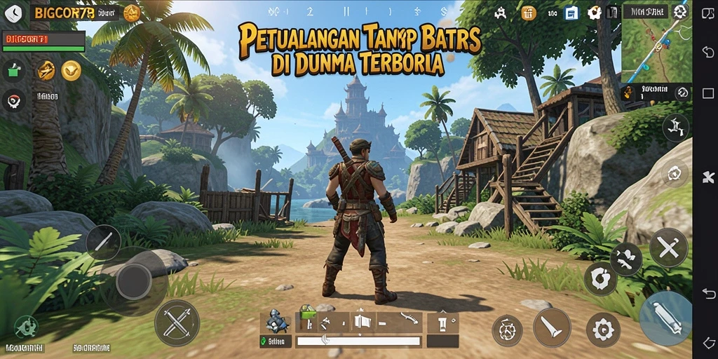 Screenshot gameplay BIGCOR78 menampilkan petualangan luar biasa di dunia terbuka.