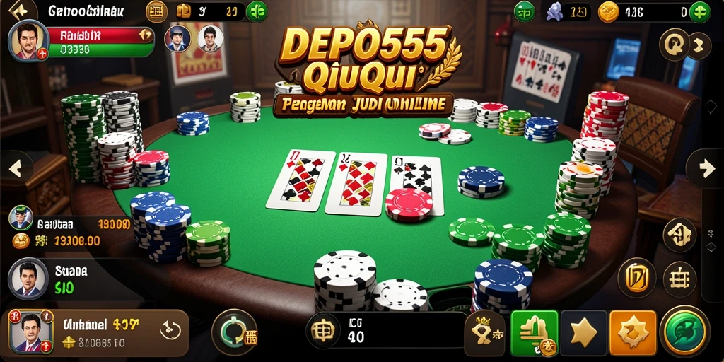 Tampilan screenshot DEPO555 menampilkan momen seru permainan QiuQiu.