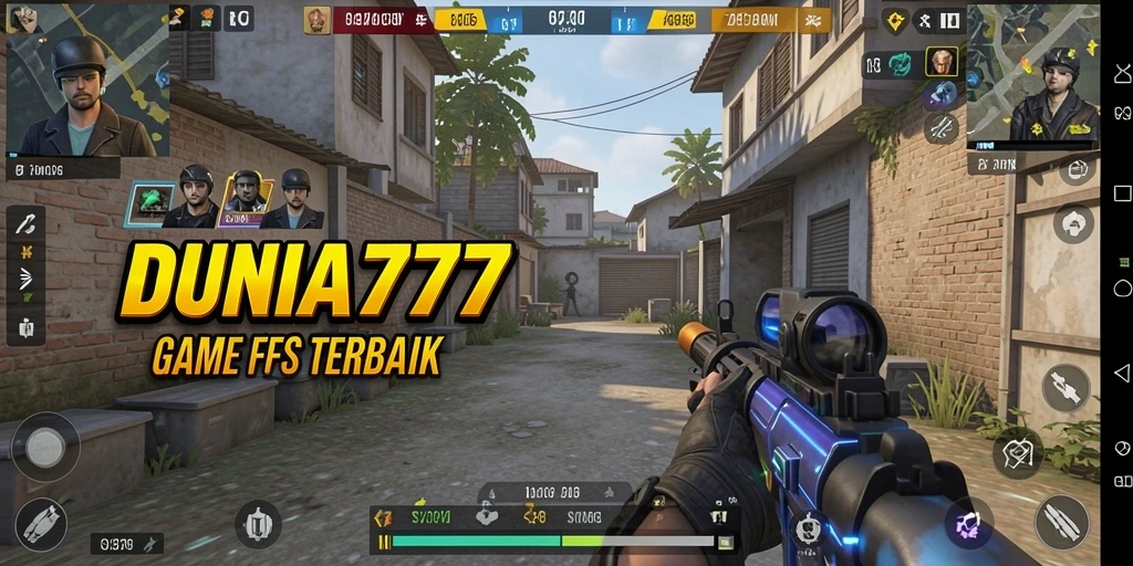 Tampilan gameplay mendebarkan dari DUNIA777 dengan aksi FPS yang seru.