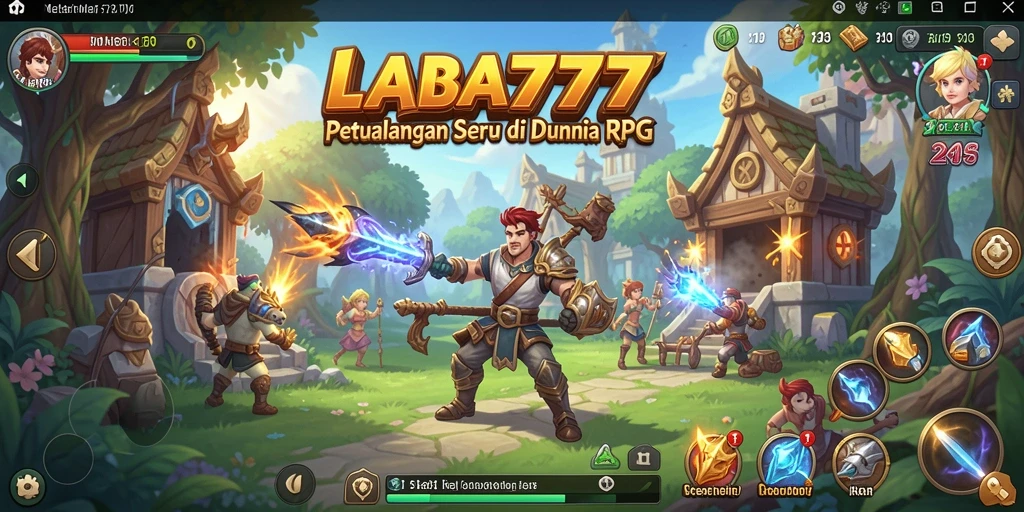 Tampilan gameplay mendebarkan di dunia RPG LABA777.