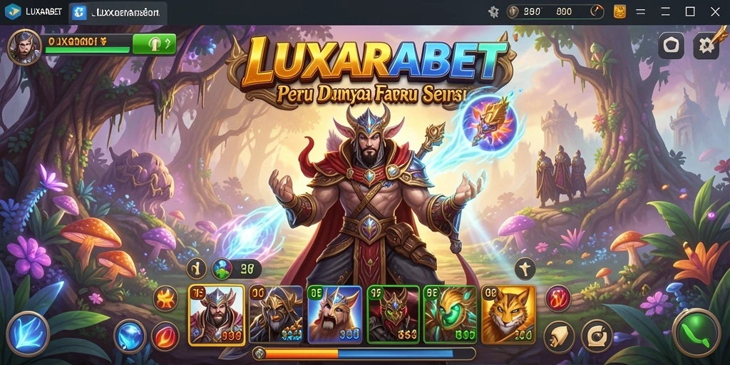 Screenshot utama LUXARABET menampilkan aksi seru dalam game petualangan.