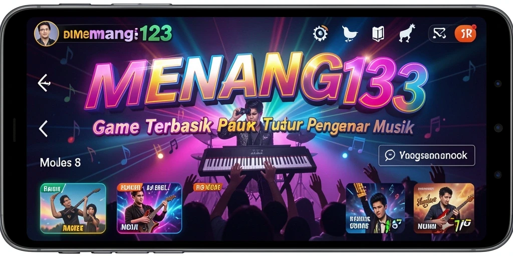 Tampilan utama <strong>MENANG123</strong> dengan berbagai pilihan lagu dan gameplay yang menarik.