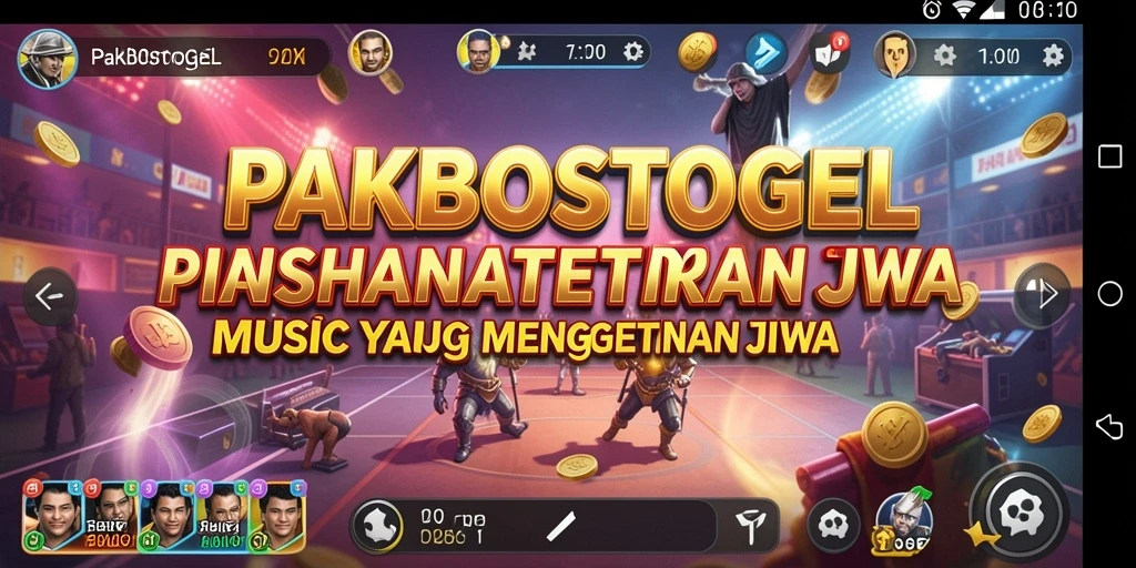 Tampilan gameplay PAKBOSTOGEL dengan musik yang mengalun.