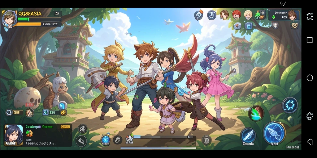 Tampilan gameplay seru dari QQ88ASIA dengan karakter Anime ikonik.