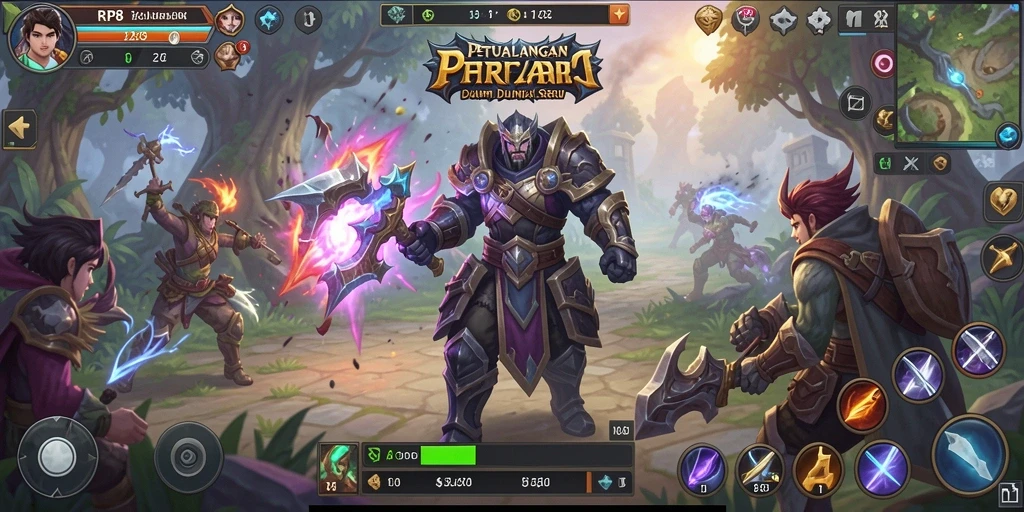 Screenshot menampilkan aksi pertempuran seru dalam RP8.