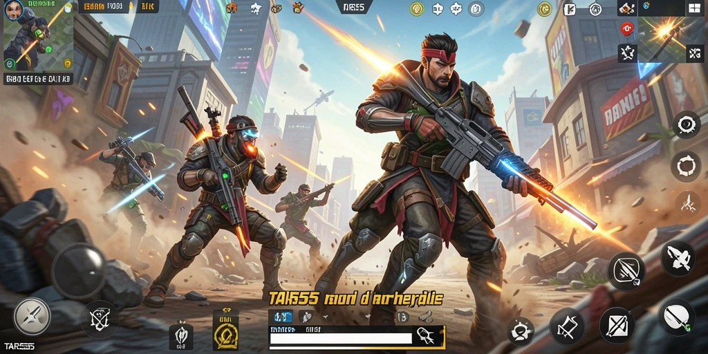 Gameplay seru TAR555 dalam pertarungan Battle Royale.
