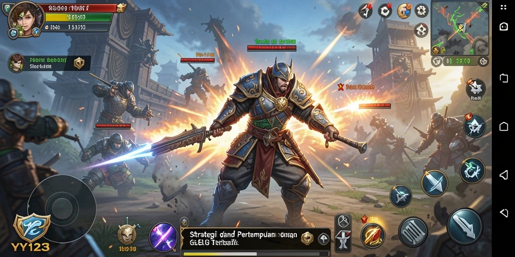 Gameplay mendebarkan di YY123 dengan strategi dan pertempuran.