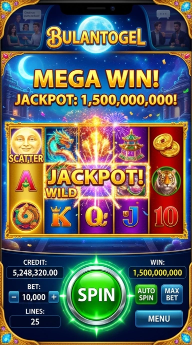 Tampilan antarmuka bulantogel yang intuitif.